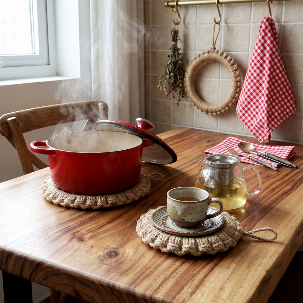 2 stuks rustieke jute geweven  - Cast Iron Corn recensie en prijs