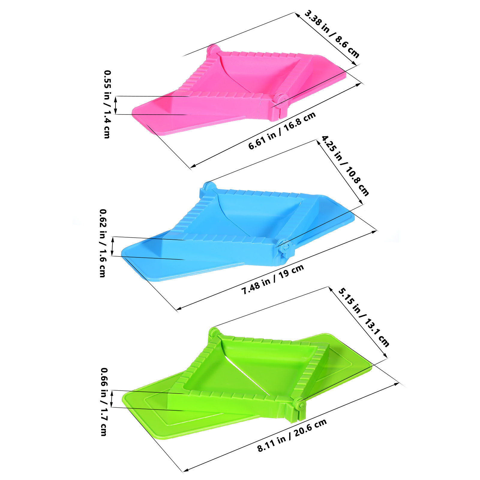 3-delige plastic dumplingvorme - Dumpling Press Set recensie en prijs