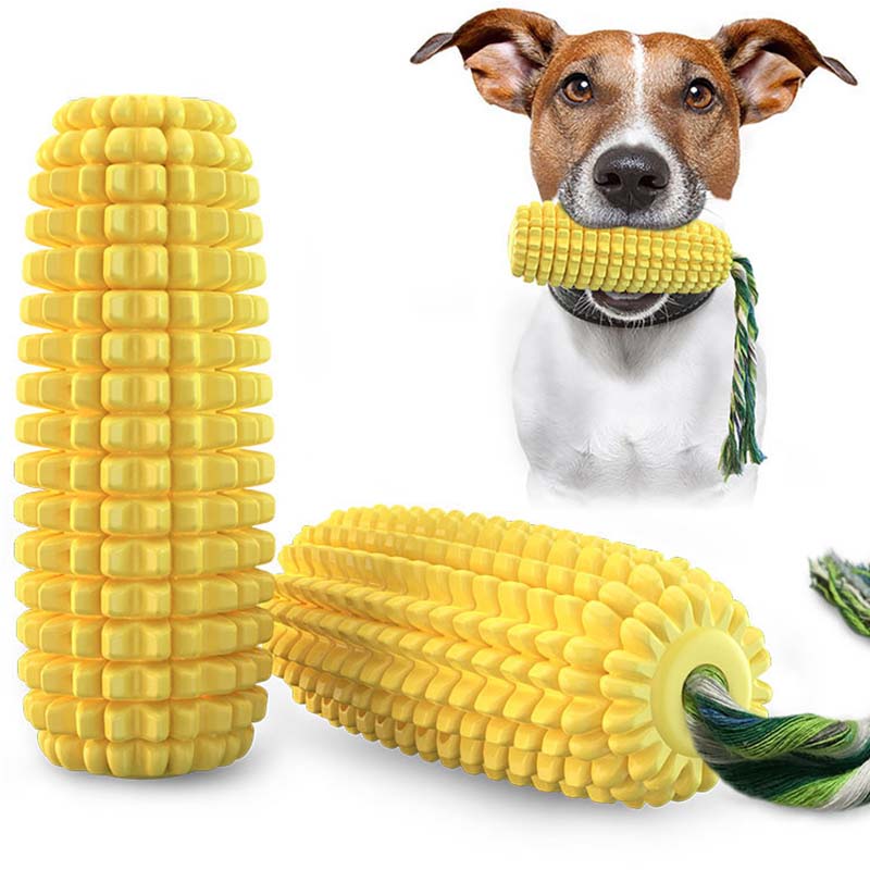 Maïsvormig piepend hondenspeel - Corn Dog Stick recensie en prijs